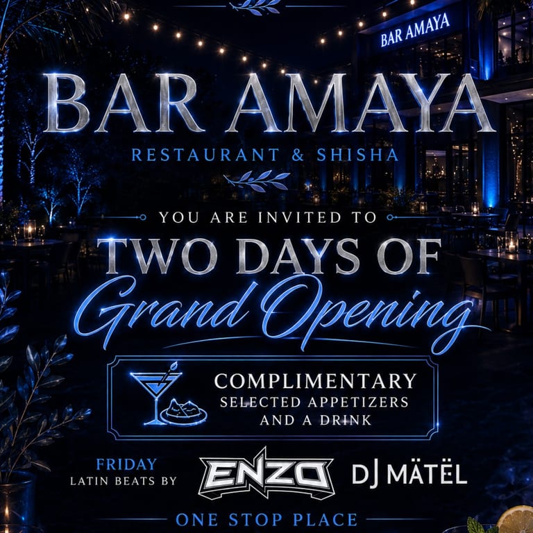 Welcome to Bar Amaya Restaurant & Shisha